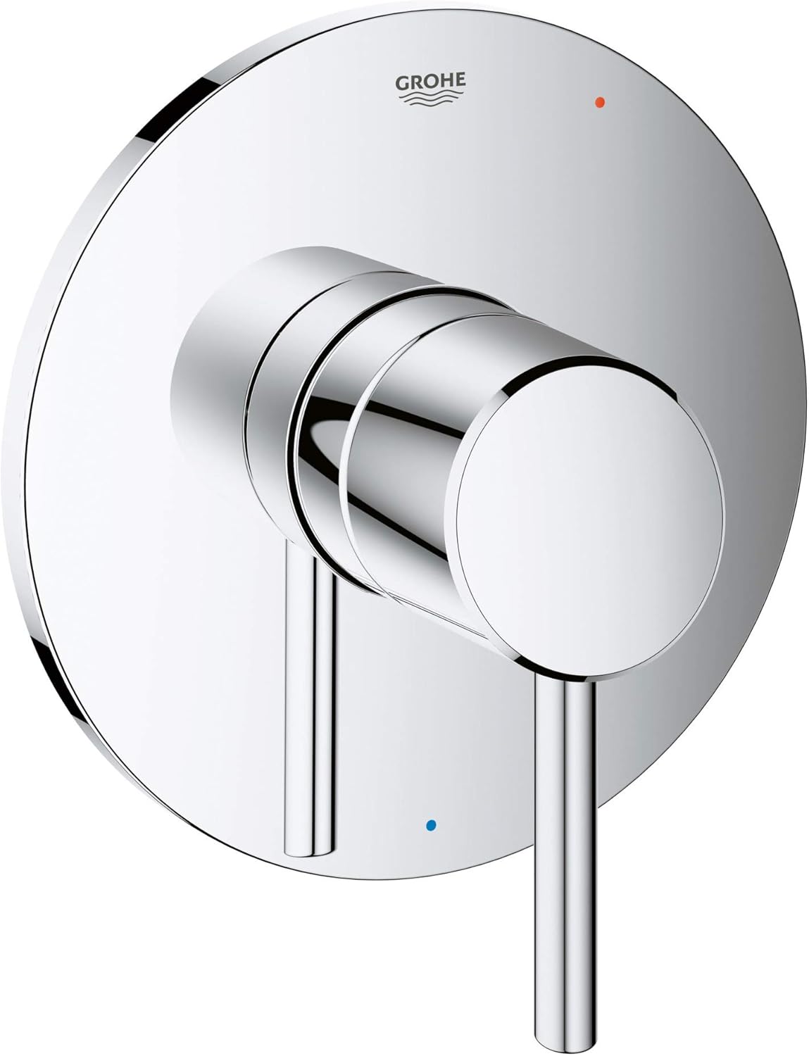 Image of the GROHE 14468000 Concetto Shower Valve Trim Kit with Pressure Balance Cartridge, Starlight Chrome